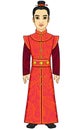 Animation Asian man to ancient clothes.