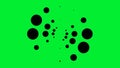 Animation with black pulsating dots in circle. Animation. Black dots in three rows pulsate in circle in style of loading Royalty Free Stock Photo