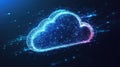 animation blinking cloud download icon Royalty Free Stock Photo