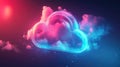 animation blinking cloud upload icon Royalty Free Stock Photo