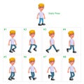 Animation of boy walking. Royalty Free Stock Photo