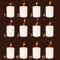 Animation candles for the design of games and applications.