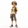 Childlike 3d Male Anime Character Figurine With Schoolgirl Lifestyle