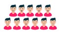 Animation of conversational facial expressions. Different facial expressions of teenager