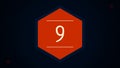 Animation of counting to 25. Stylish Animation of numbers 0 to 25. Count to twenty five. Countdown to 25. Digital timer Royalty Free Stock Photo