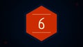 Animation of counting to 25. Stylish Animation of numbers 0 to 25. Count to twenty five. Countdown to 25. Digital timer Royalty Free Stock Photo