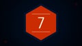 Animation of counting to 25. Stylish Animation of numbers 0 to 25. Count to twenty five. Countdown to 25. Digital timer Royalty Free Stock Photo