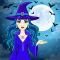 Animation cute witch