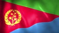 Animation of the Eritrean flag. 4K. Eritrea flag flying,