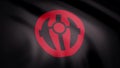 The animation of the flag of the Mandalorian symbol. The star Wars theme. Editorial only use