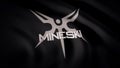 Animation of flag with symbol of Cybergaming Mineski. Editorial animation