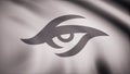 Animation of flag with symbol of Cybergaming Team Secret. Editorial animation