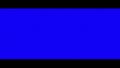 Animation of flickering blue lines and particles on distressed blue background with two black horizo