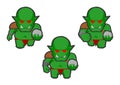 Animation frames of an green ork