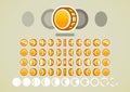 Animation of golden coins for video games