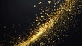 Animation golden light shine particles bokeh background.