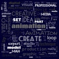 animation graphic, design, text word cloud, use for banner, painting, motivation, web-page, website background, t-shirt & shirt