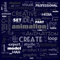 animation graphic, design, text word cloud, use for banner, painting, motivation, web-page, website background, t-shirt & shirt