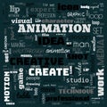animation graphic, design, text word cloud, use for banner, painting, motivation, web-page, website background, t-shirt & shirt