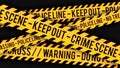 Police line, crime scene tape background clip