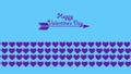 Animation of happy Valentine day with bakcground pattern love