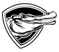 The head crocodile out of the hole for the tattoo ideas