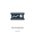 Animation icon vector. Trendy flat animation icon from cinema collection isolated on white background. Vector illustration can be Royalty Free Stock Photo