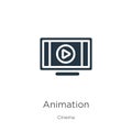 Animation icon vector. Trendy flat animation icon from cinema collection isolated on white background. Vector illustration can be Royalty Free Stock Photo