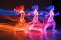 animation implied blurred motion trails figures in mid action dy Royalty Free Stock Photo