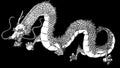 Animation of ink painting of a seething dragon in the year of the dragon, 2024