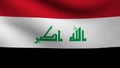Animation of Irak flag at wind