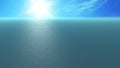 Animation, 500 metre high angle sea view, sunny day, HD