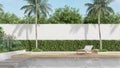 Animation of modern contemporary style swimmimg pool terrace 3d render