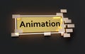 Animation modern golden sign