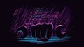 Animation - modern labor day glitch background. full HD footage neon style illustration