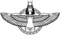 Animation portrait of the ancient Egyptian winged goddess.