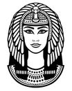 Animation portrait of the beautiful Egyptian woman.