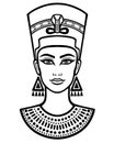 Animation portrait of the beautiful Egyptian woman.