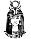 Animation portrait of the beautiful Egyptian woman.
