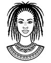 Animation Portrait Of The Young African Woman.