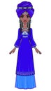 Animation portrait of a young African woman in a red turbanAnimation portrait of a beautiful African woman in a blue turban and et