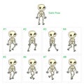 Animation of skeleton walking Royalty Free Stock Photo