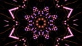 Animation of star electric radio wave spreading on dark background. Design. Electric charges in digital mandala pattern.