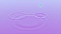 Animation with water rings on surface. Design. Three balls fall on colored background leaving water rings. Balls bounce Royalty Free Stock Photo
