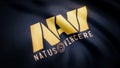 Animation waving flag symbol of professional eSports team Navi Natus Vincere. A world-class cyber sports team. Editorial Royalty Free Stock Photo