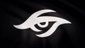 Animation waving flag symbol of professional eSports team Team Secret. A world-class cyber sports team. Editorial use