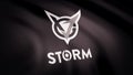 Animation waving flag symbol of professional eSports team VGJ Storm. A world-class cyber sports team. Editorial use only