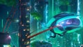 anime ant utopia: robotic marvels in nature\'s embrace. generative ai