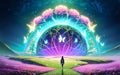 Anime backround fantasy illustration game enviornment fairyland landscape illustration for childrens books,