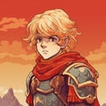 Anime Character With Short Hair In Dan Mumford Style
